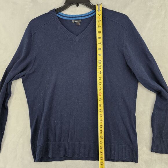 Smartwool‎ Mens Large V Neck Blue Sweatshirt Wool Blend ( Peeling) - Picture 6 of 8